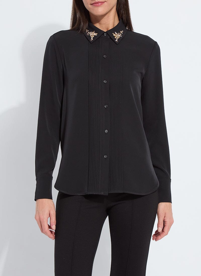Lizeth Embellished Tuxedo Shirt