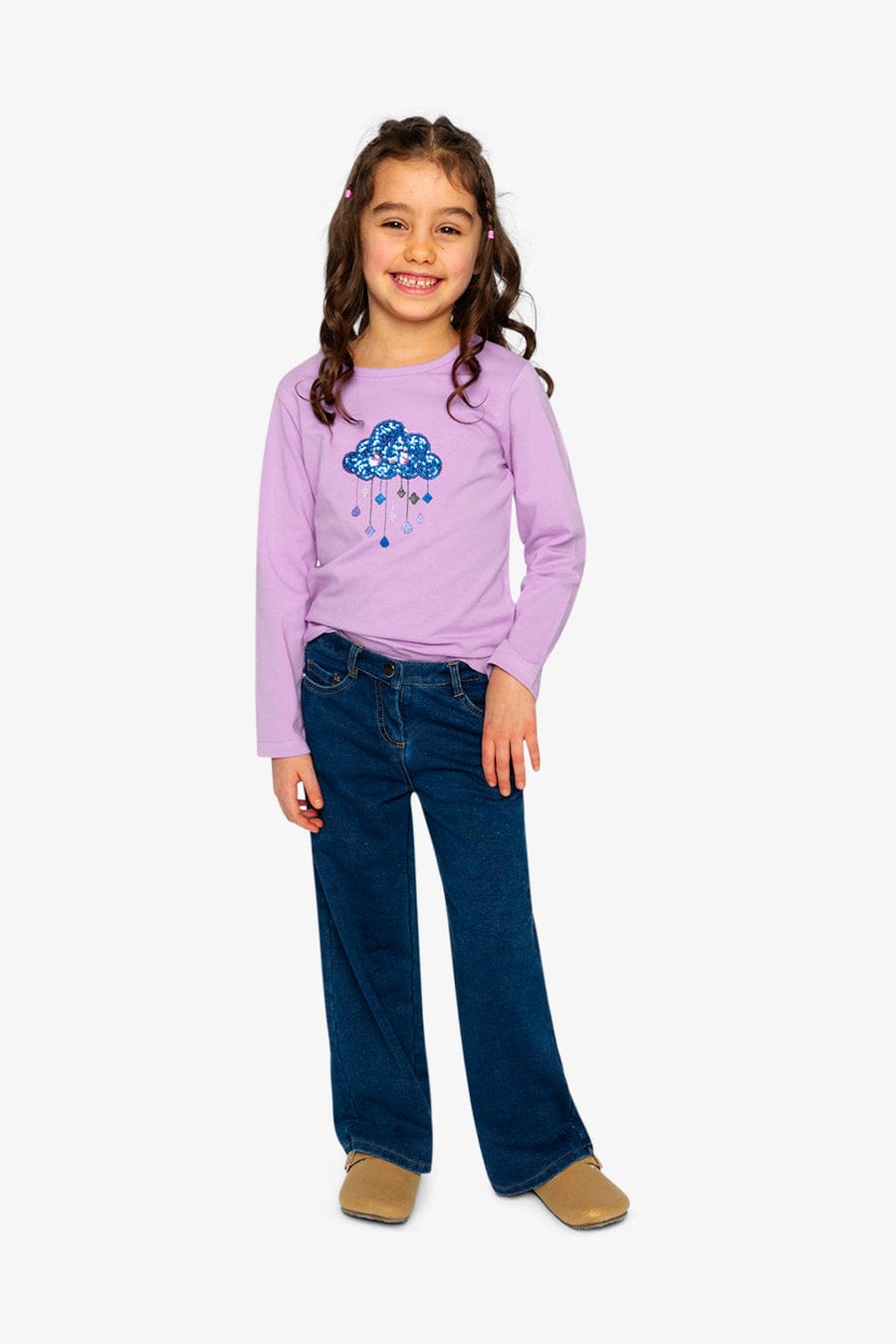 Navy Denim Jeggings with Lurex