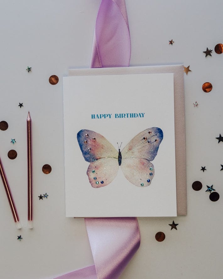 Lavender Vines 'Butterfly Wishes' Butterfly Birthday Greeting Card - Little Miss Muffin Children & Home