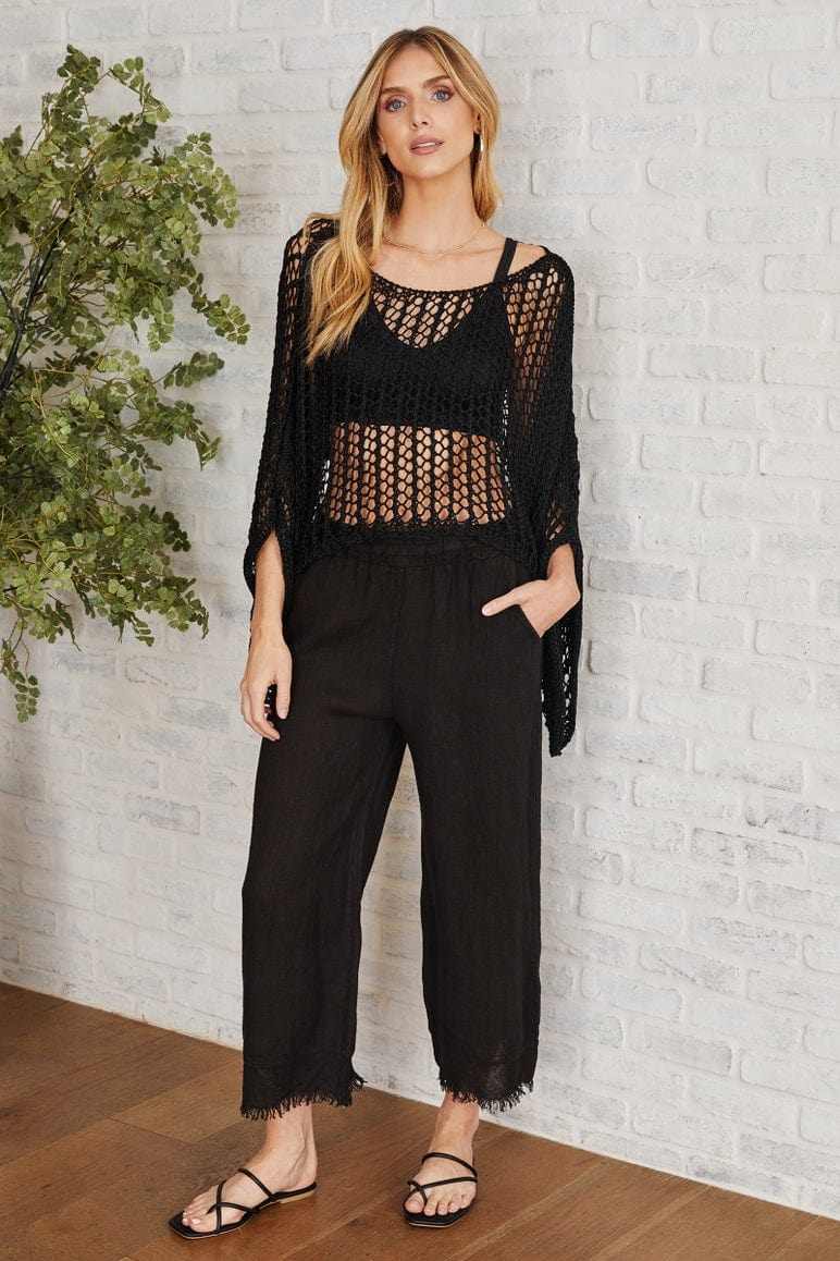 Milio Milano Milio Milano Linen Fringe Hem Wide Leg Pants - Little Miss Muffin Children & Home