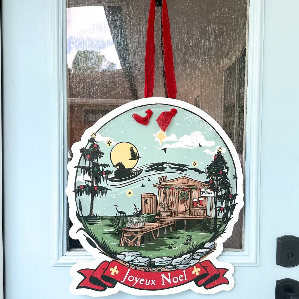 Joy snow globe door hanger
