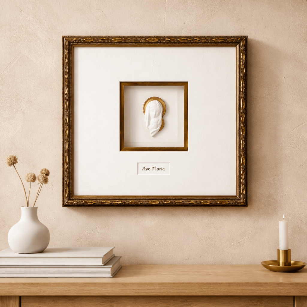 Pam Sack Pottery Framed Art Ave Maria