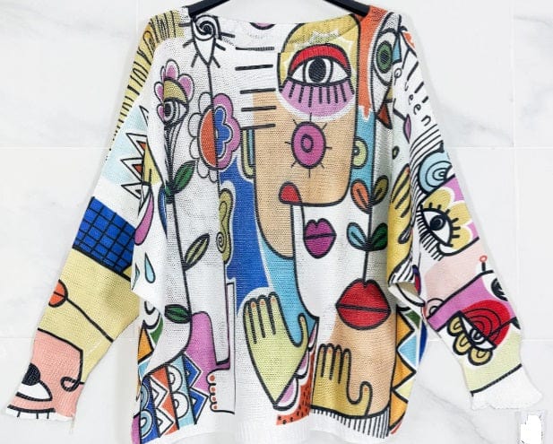 Loowie Loowie Eye "Picasso" Long Sleeve Printed Sweater - Little Miss Muffin Children & Home