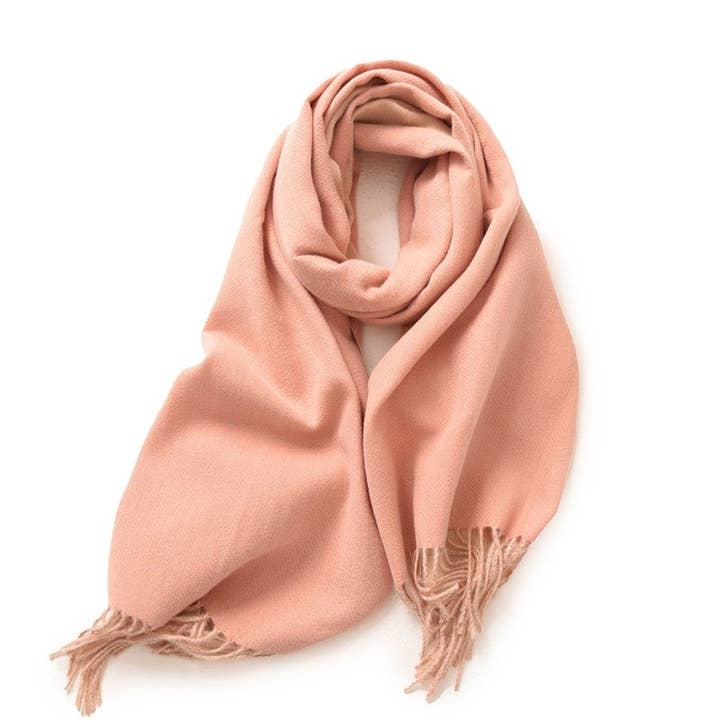 pink fringe shawl
