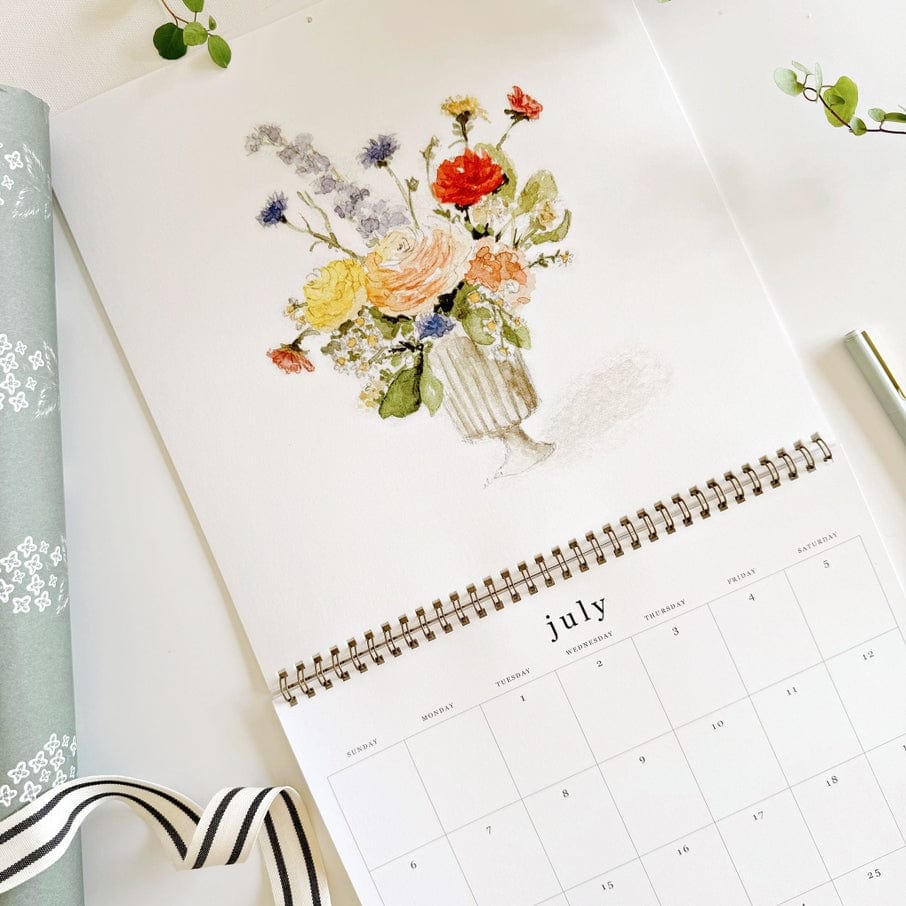 Emily Lex Studio Emily Lex Studio 2025 Watercolor Bouquets Calendar - Little Miss Muffin Children & Home