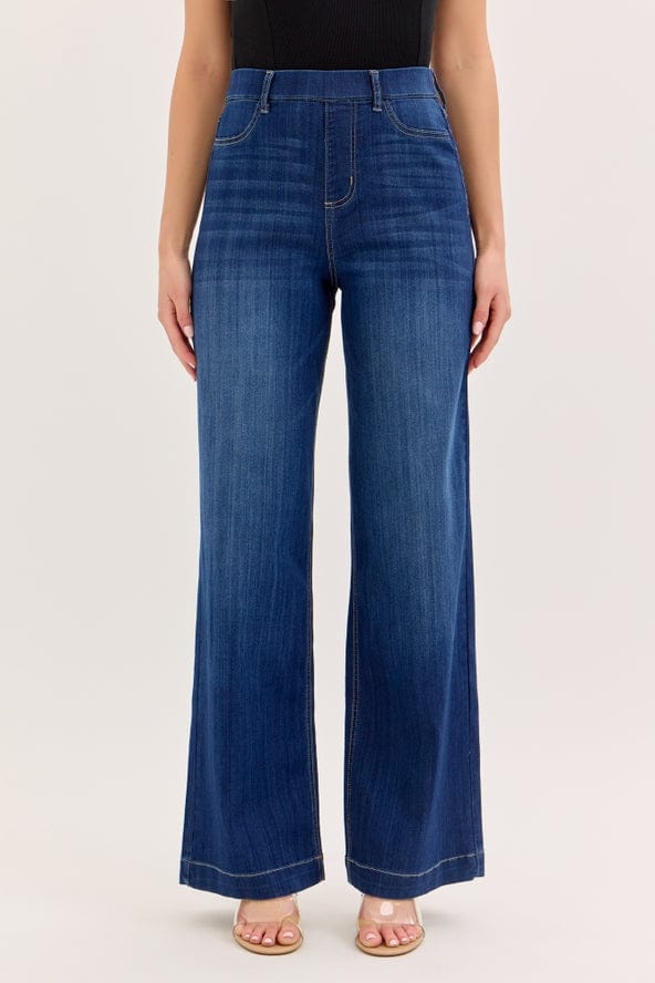Cello Jeans Cello Comfort Dark High Rise Pull-On Wide Leg Denim - Little Miss Muffin Children & Home