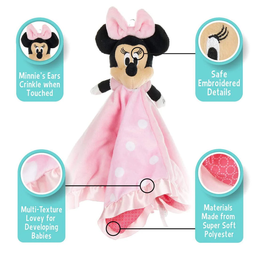 Kids Preferred Kids Preferred Disney Baby Minnie Mouse Snuggle Blanky - Little Miss Muffin Children & Home
