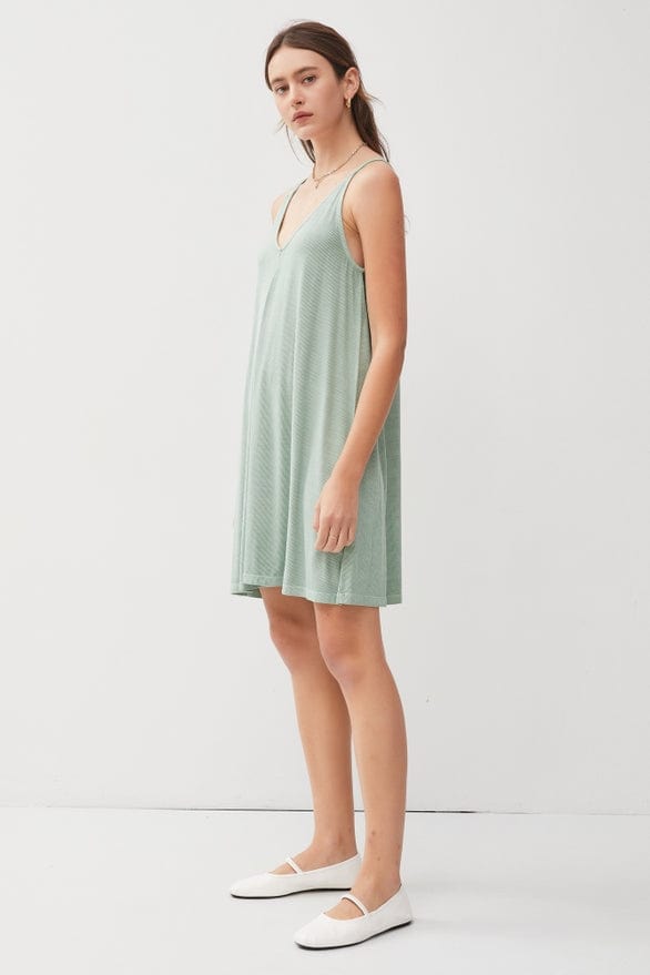 Be Cool Be Cool Ribbed V-Neck Knit Dress - Little Miss Muffin Children & Home