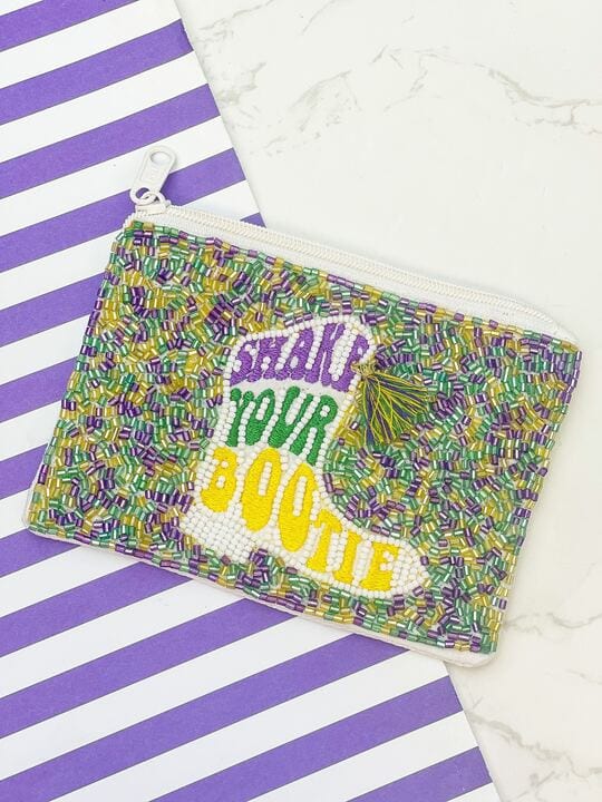 Prep Obsessed Wholesale Prep Obsessed Wholesale 'Shake Your Bootie' Beaded Zip Pouch - Little Miss Muffin Children & Home