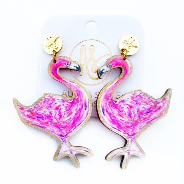 Audra Style Audra Style Pink Flamingo Dangle Earring - Little Miss Muffin Children & Home