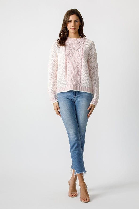 Storia Storia Cable Knit Crew Neck Sweater - Little Miss Muffin Children & Home