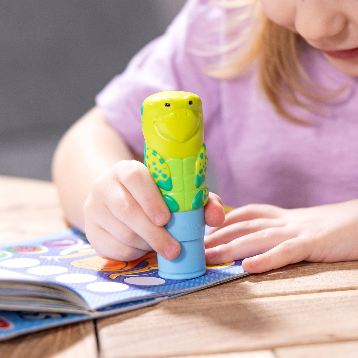 Melissa & Doug Melissa & Doug Sticker WOW!® Activity Pad & Sticker Stamper - Sea Turtle - Little Miss Muffin Children & Home