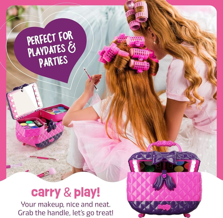 Dan&Darci Dan&Darci Light Up Makeup Kit For Kids, Real Girls Make Up Set - Little Miss Muffin Children & Home