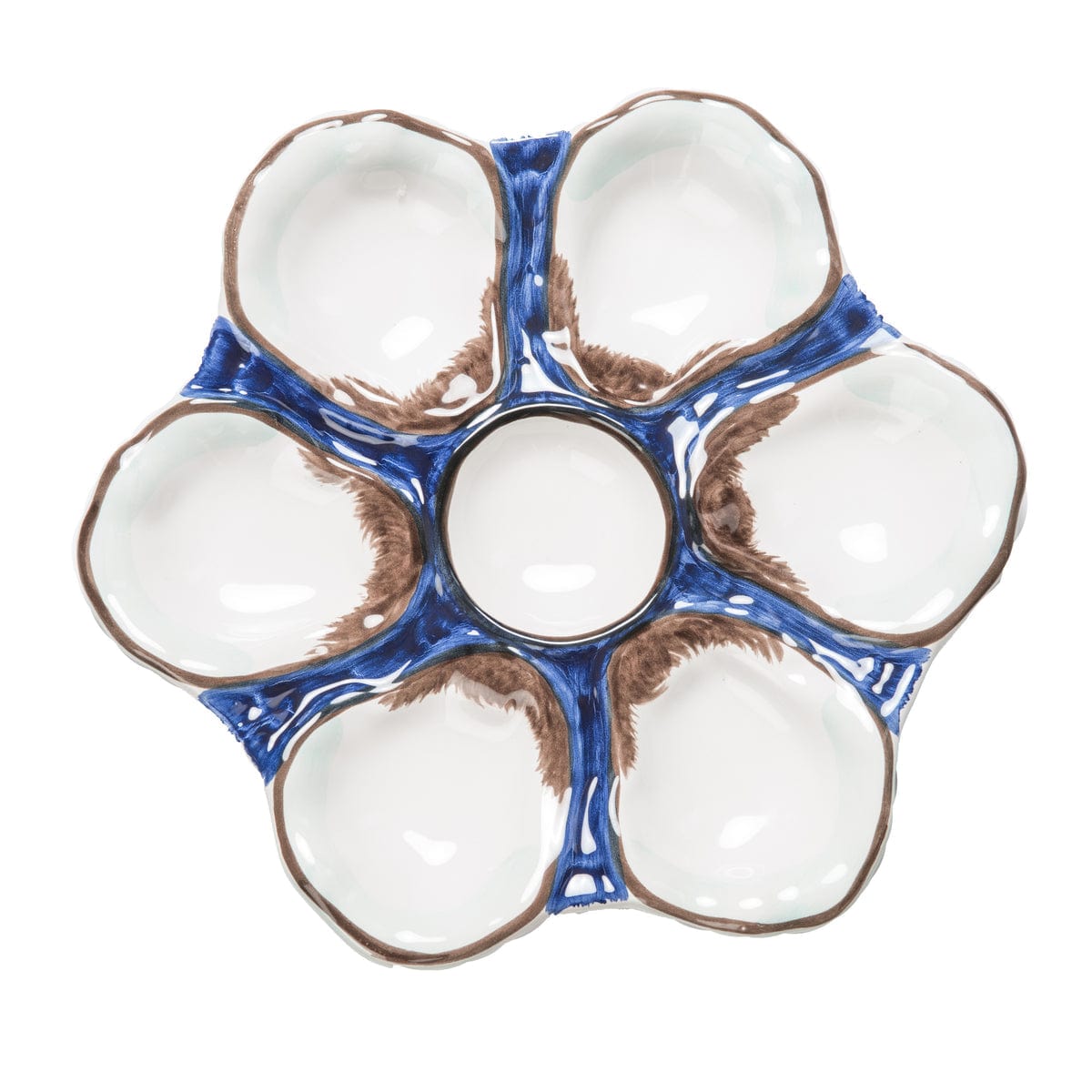Abigail's Home Decor Oyster Plate, Ceramic Round, Navy - Little Miss Muffin Children & Home