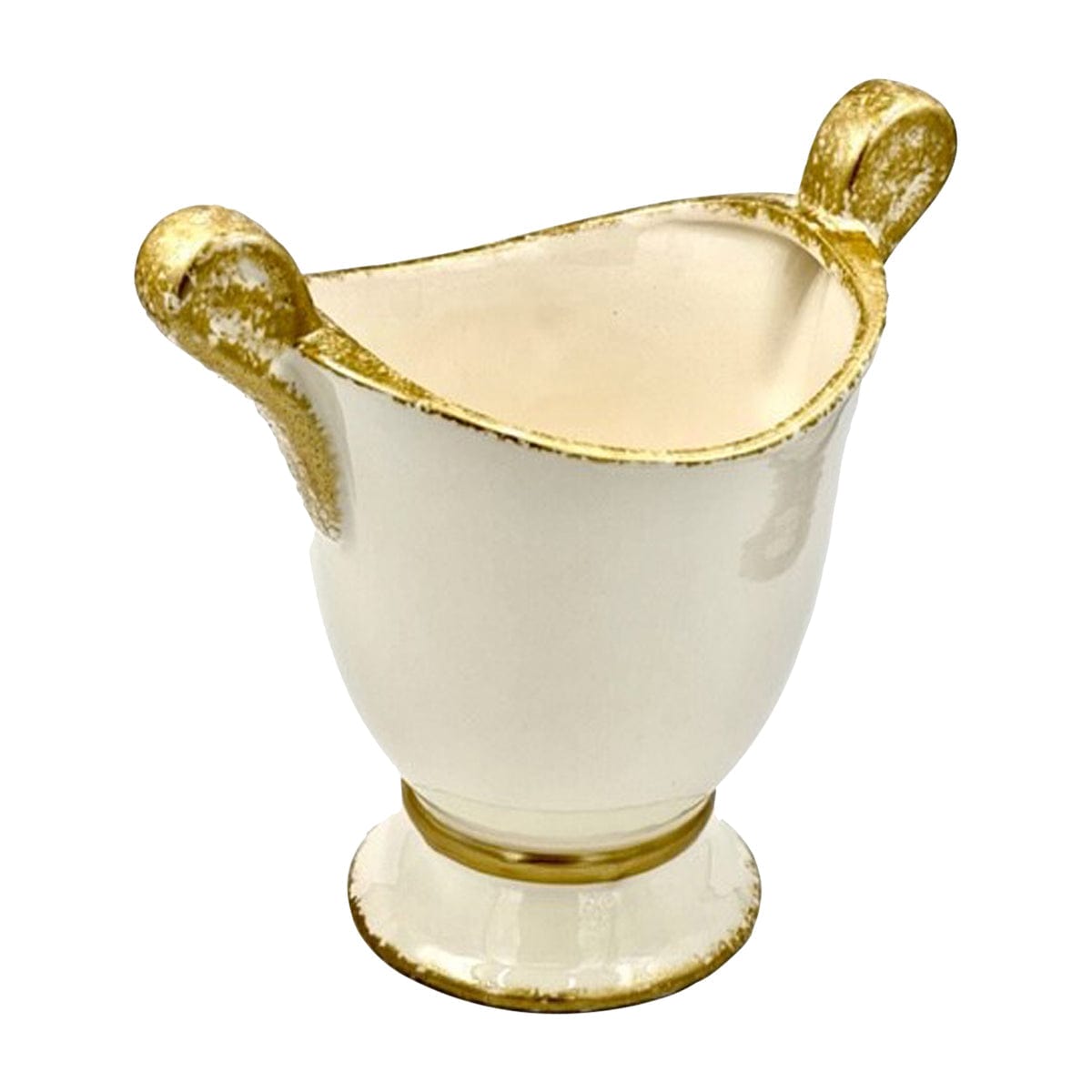 Abigail's Home Decor Savoy Large White/Gold Spongy Cachepot - Little Miss Muffin Children & Home