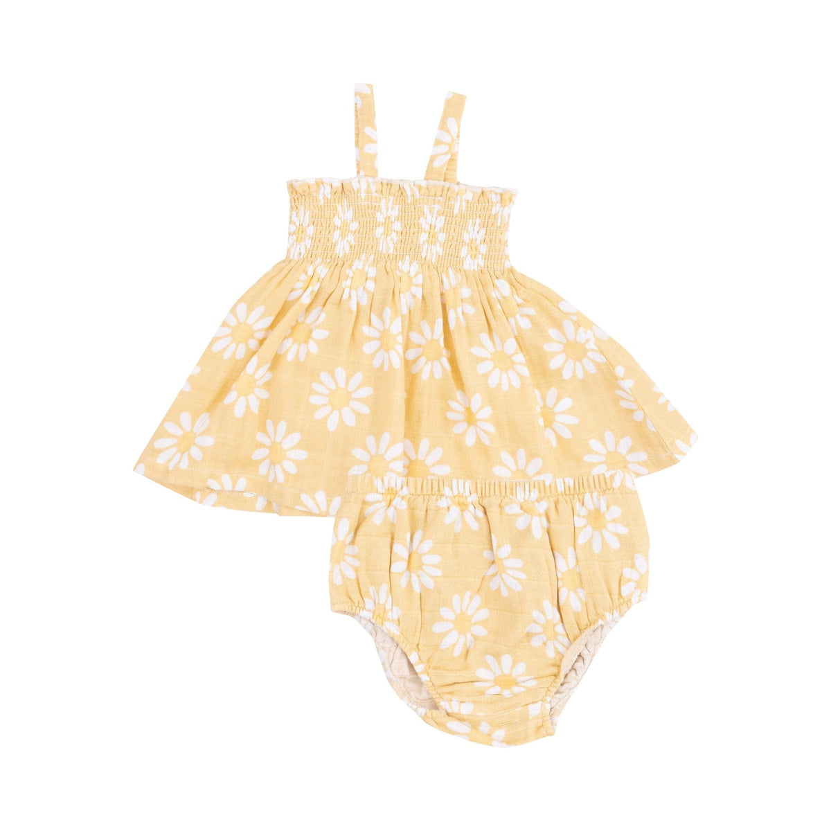 Angel Dear Angel Dear Smocked Top & Bloomer Yellow Mod Daisy - Little Miss Muffin Children & Home