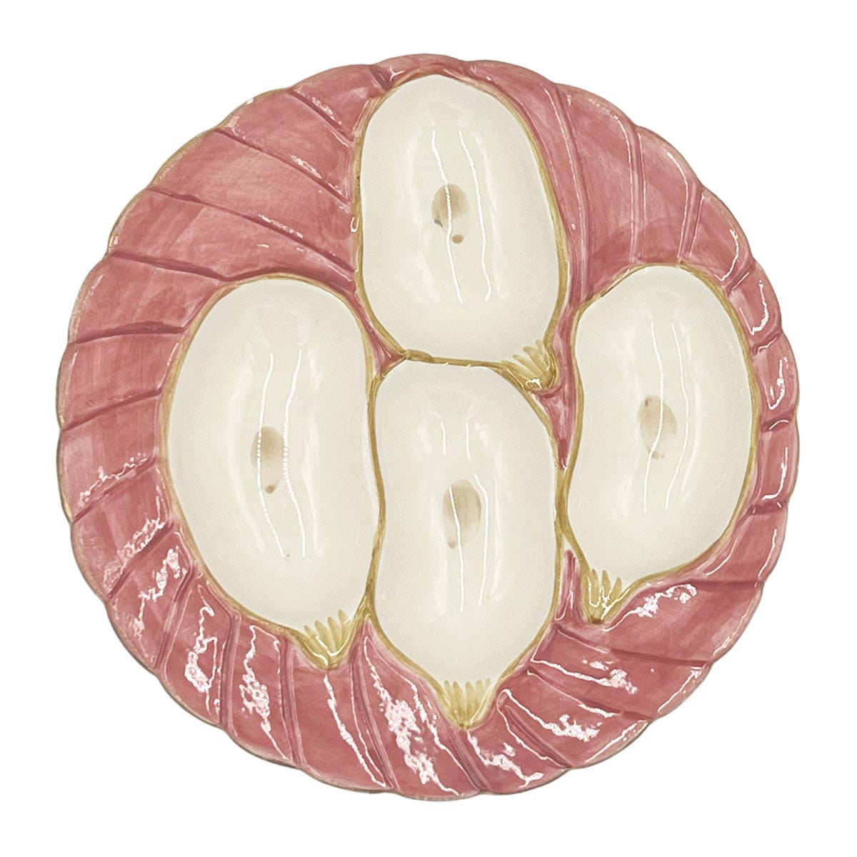 Abigail's Home Decor Oyster Plate, Pink with Gold Detailing - Little Miss Muffin Children & Home