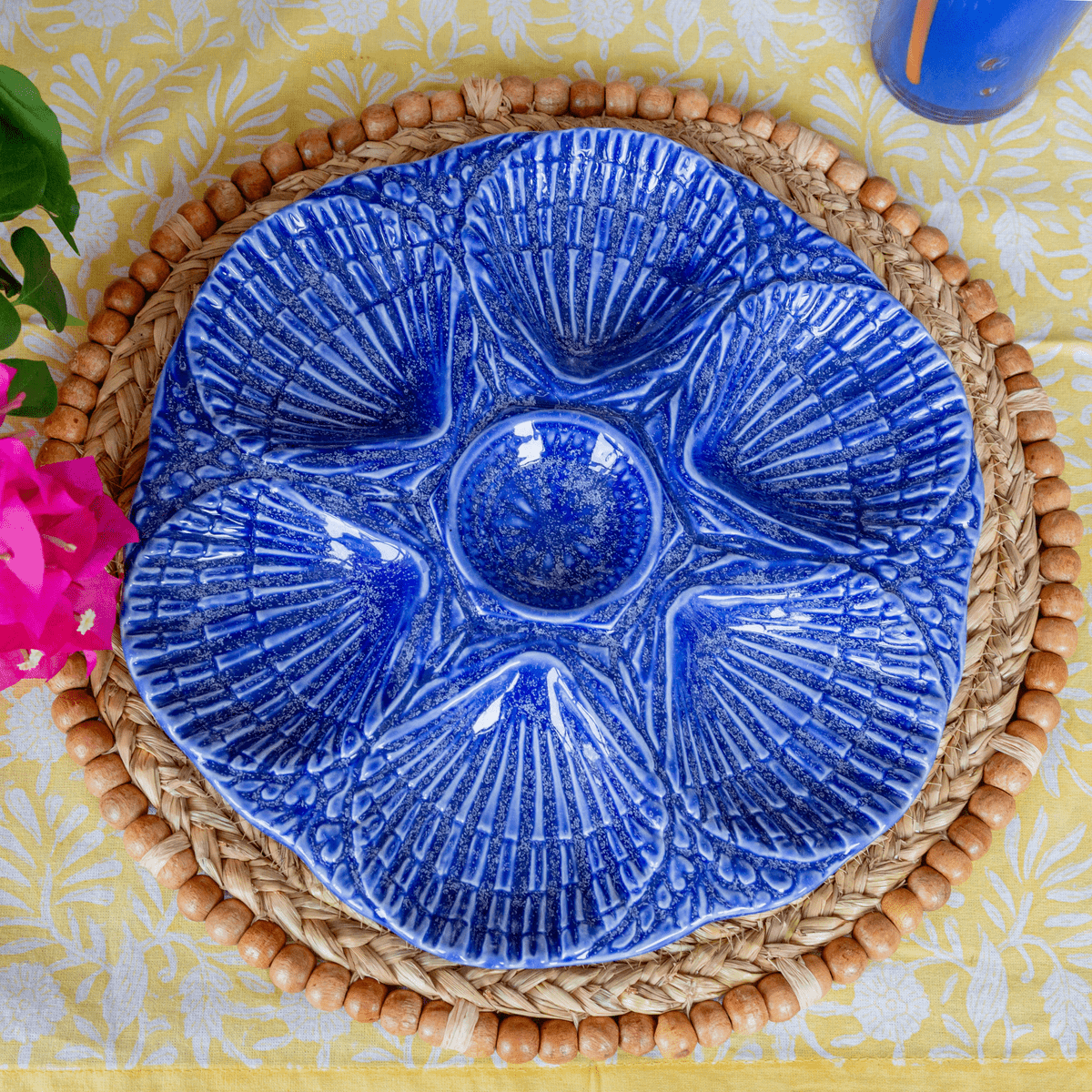 Abigail's Home Decor NOLA Oyster Plate, Cobalt - Little Miss Muffin Children & Home