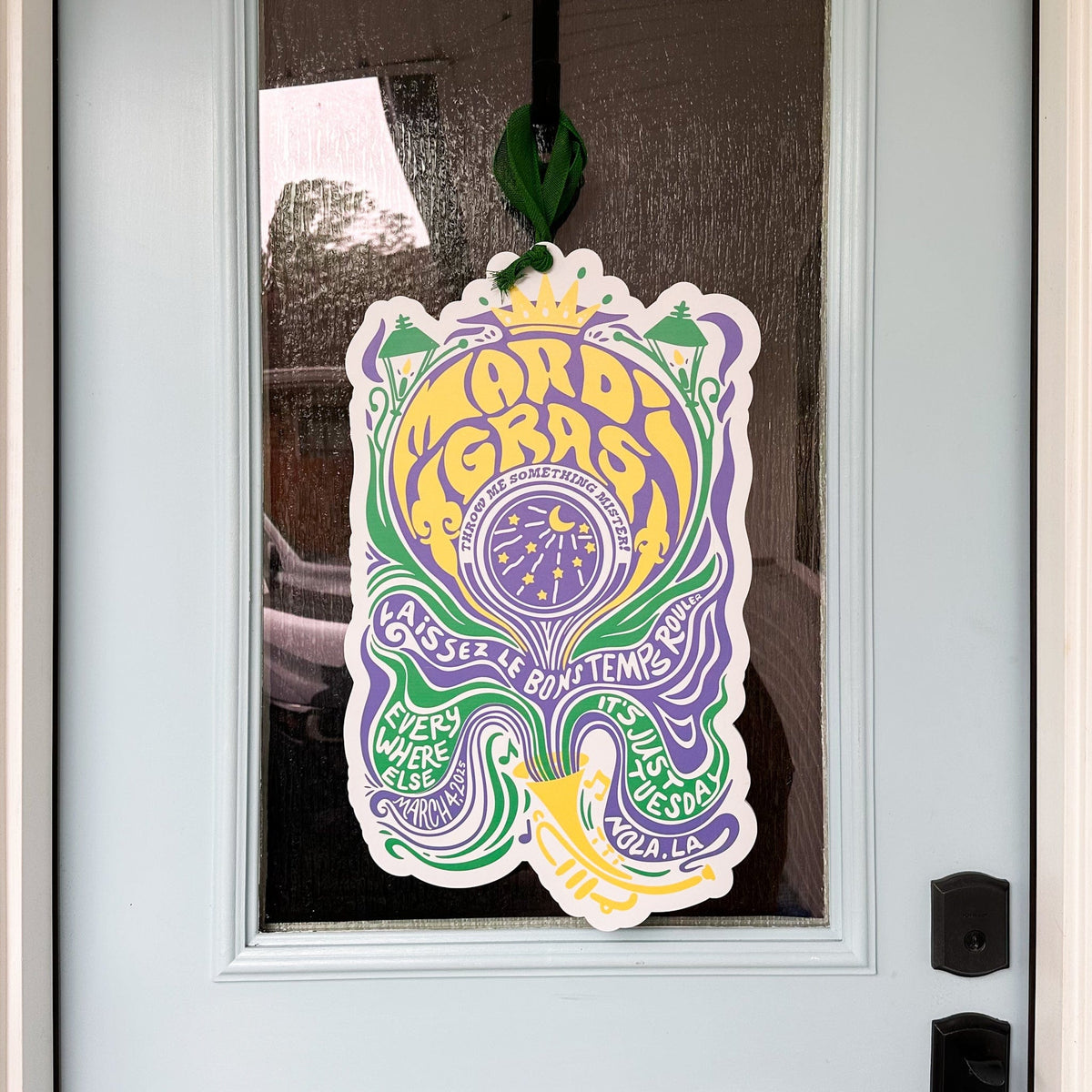 Whereable Art Whereable Art Mardi Gras Psychedelic Door Hanger - Little Miss Muffin Children & Home