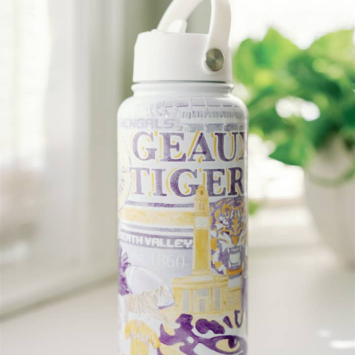 insulated lsu water bottle
