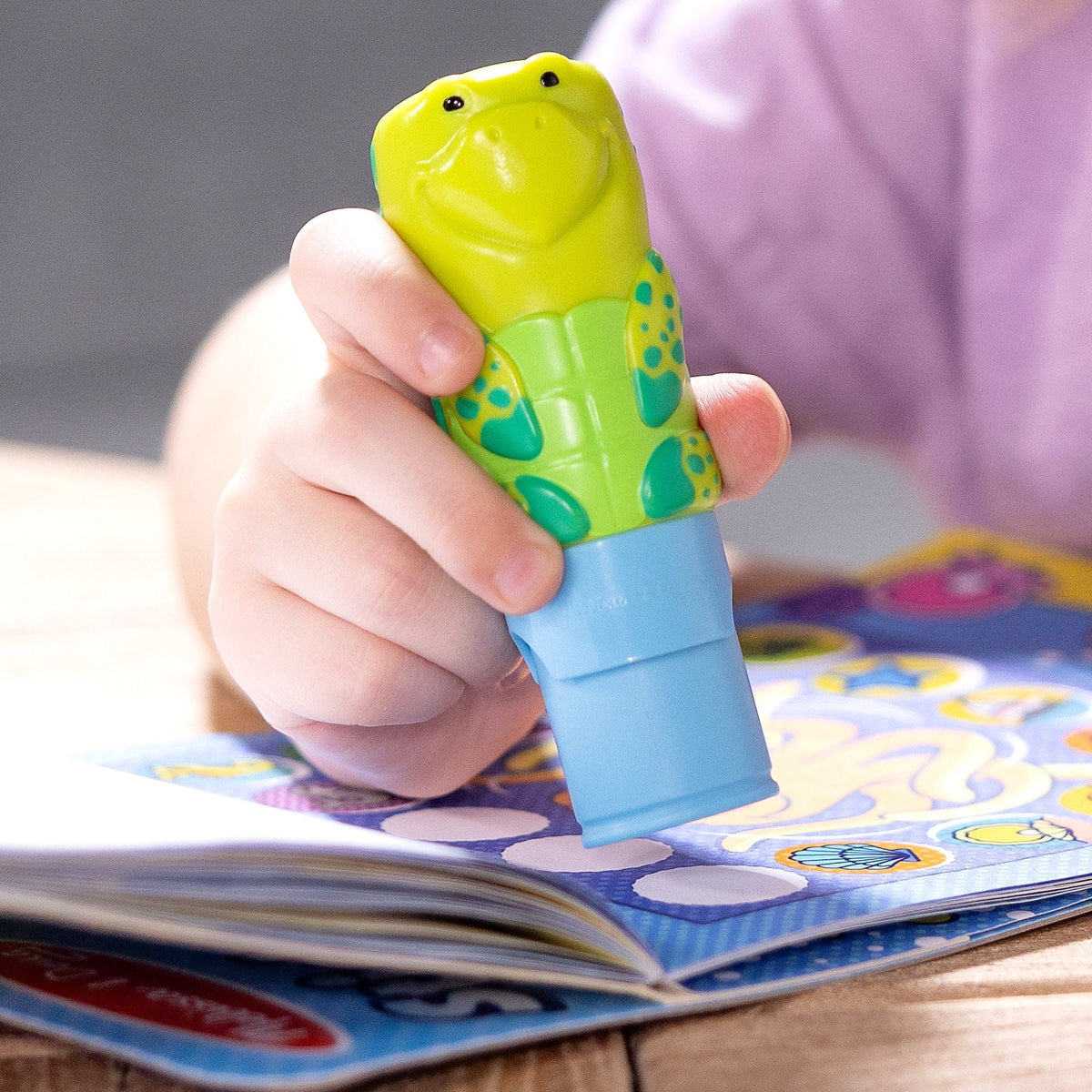 Melissa & Doug Melissa & Doug Sticker WOW!® Activity Pad & Sticker Stamper - Sea Turtle - Little Miss Muffin Children & Home