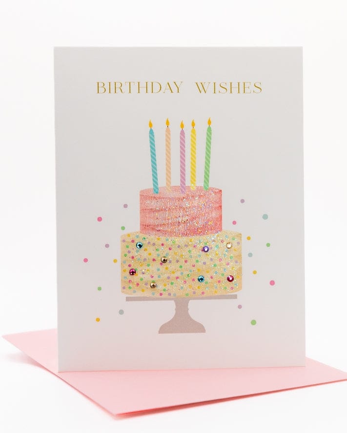 Lavender Vines 'Cake Wishes' Birthday Cake Greeting Card - Little Miss Muffin Children & Home