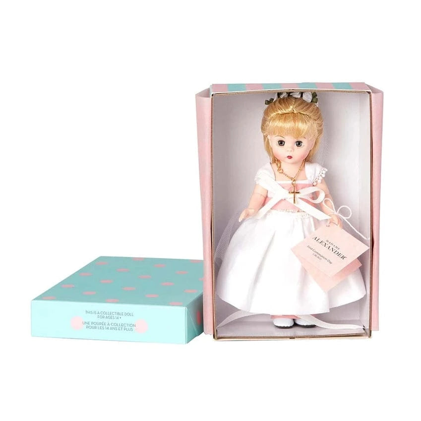 Madame Alexander Madame Alexander 8" First Communion Day Doll - Light Skin Tone/Blue Eyes/Blonde Hair - Little Miss Muffin Children & Home