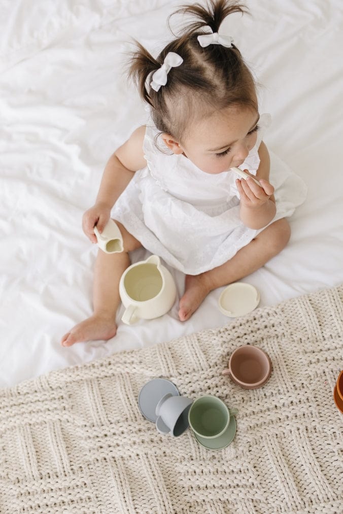 Marlowe & Co Marlowe & Co Cream Multi Mix Silicone Tea Play Set - Little Miss Muffin Children & Home