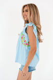 J.Marie Collections J.Marie The Posie Ruffle Neck Top - Little Miss Muffin Children & Home