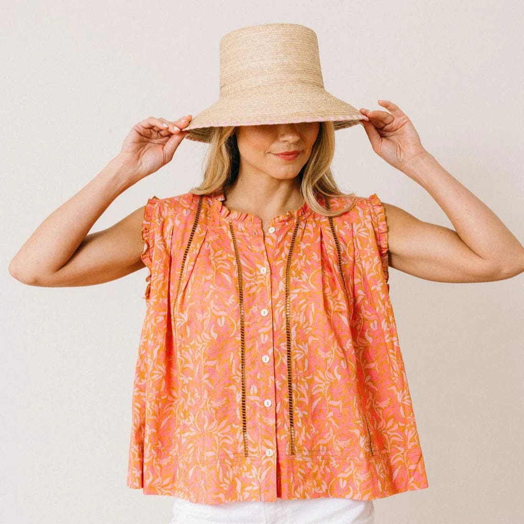 Sunshine Tienda Pink Folk Floral Augustine Top - Little Miss Muffin Children & Home