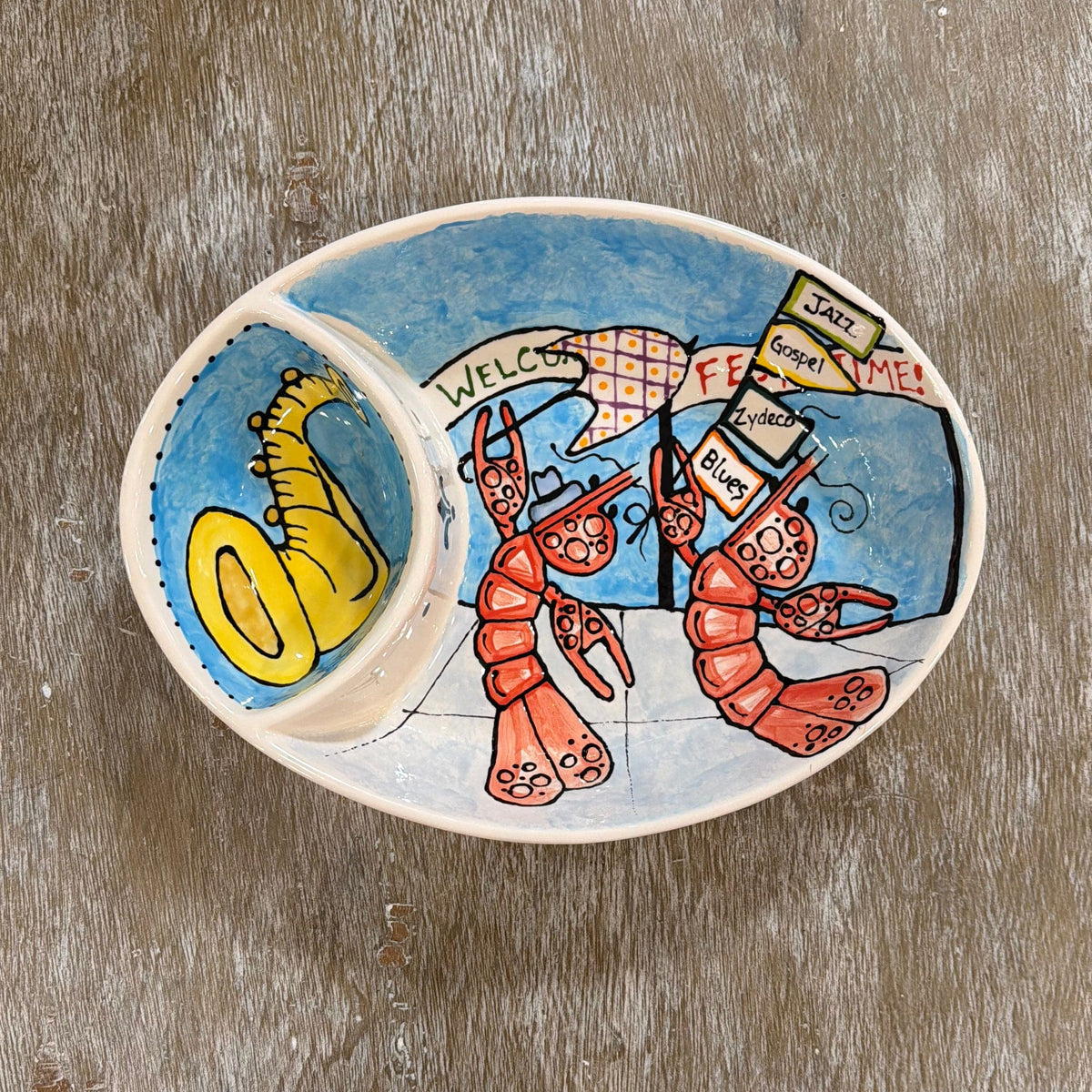 Jazz Fest Crawfish Oval Chip & Dip