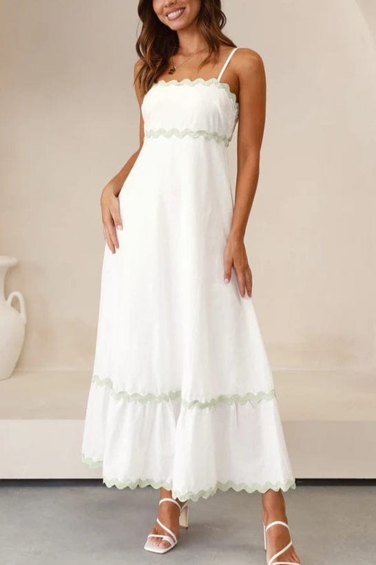 Rosa Clothing Rosa Clothing Maxi Dress with Vintage Trim - Little Miss Muffin Children & Home