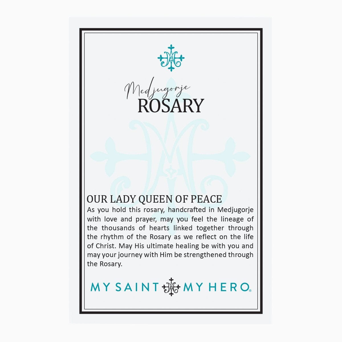 My Saint My Hero Olive Wood Beads and Amazonite Medjugorje Rosary Silver - Little Miss Muffin Children & Home