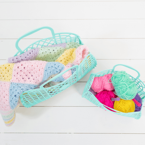 Retro Basket Jelly Bag in Jelly Mint Green