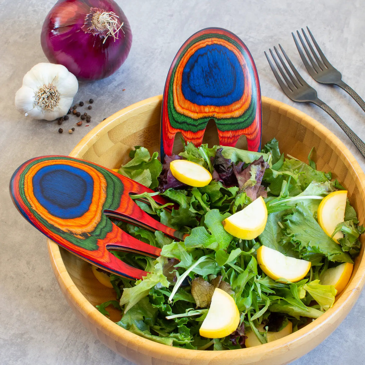 Baltique® Marrakesh Salad Hands, Salad Serving Utensils