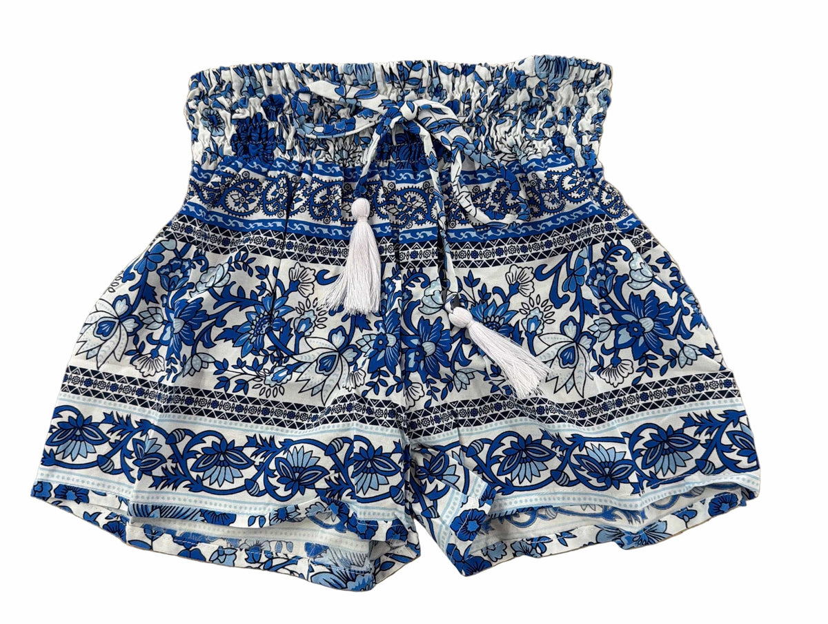 Blue Flower Smock Short