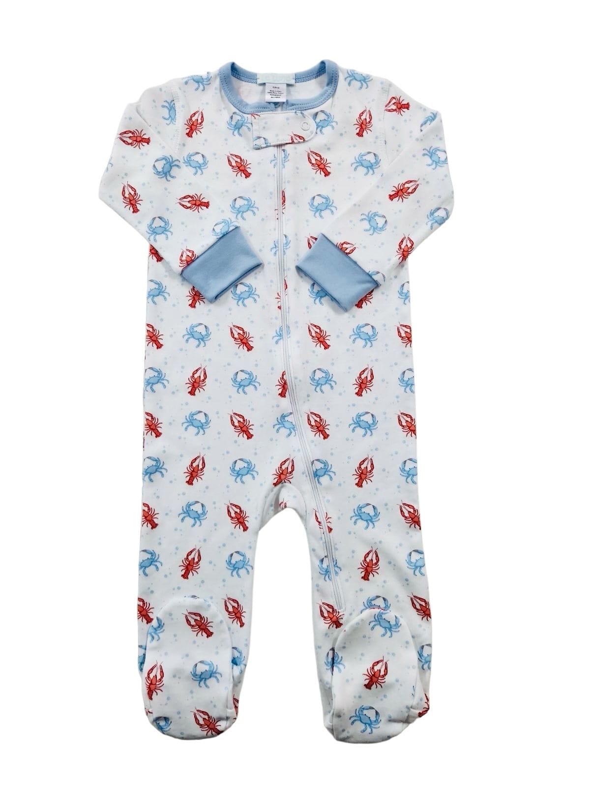 Lulu Bebe Lulu Bebe Crab Pima Footies for Boy - Little Miss Muffin Children & Home