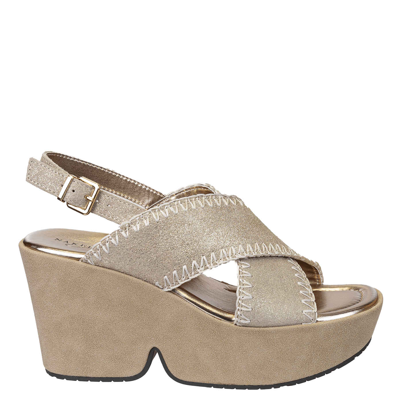 Naked Feet Naked Feet Tofino Wedge Sandals in Gold - Little Miss Muffin Children & Home