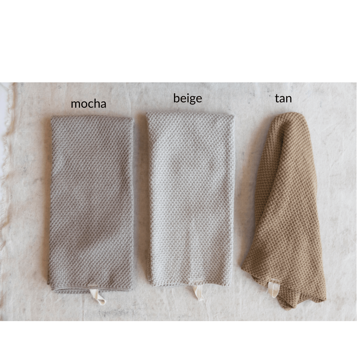 Cotton Knit Tea Towel, 3 Colors Available