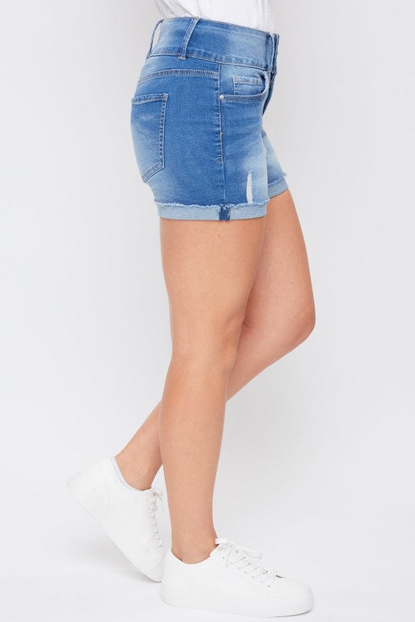 YMI Jeans YMI Missy Basic 3 Button Fray Cuff Shorts, Rips & Whiskers - Little Miss Muffin Children & Home