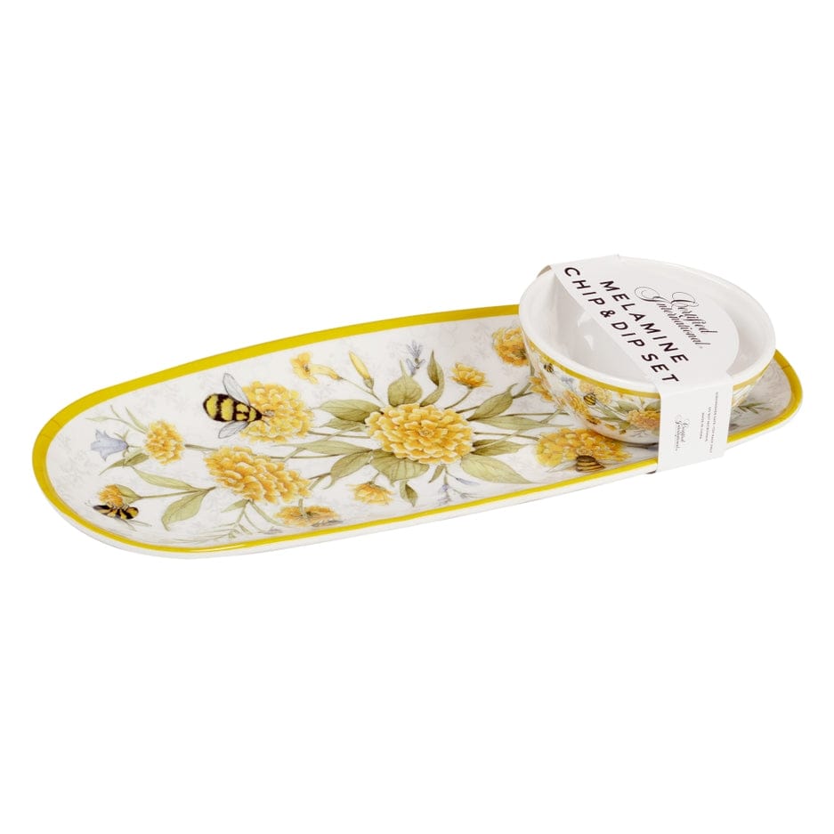 Certified International Certified International Bee Sweet Oval Tray Chip & Dip - Little Miss Muffin Children & Home