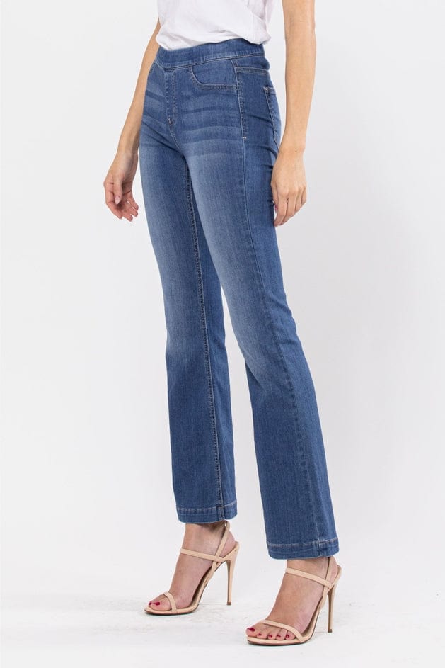Cello Jeans Cello Medium Wash Flared Jegging (30" Inseam)