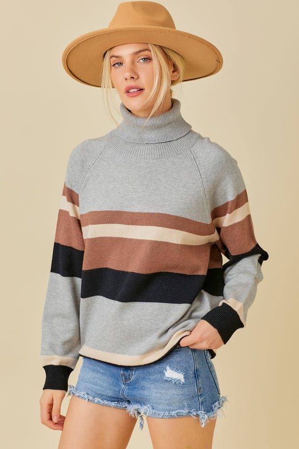 Main Strip Main Strip Color Block Turtleneck Sweater - Little Miss Muffin Children & Home