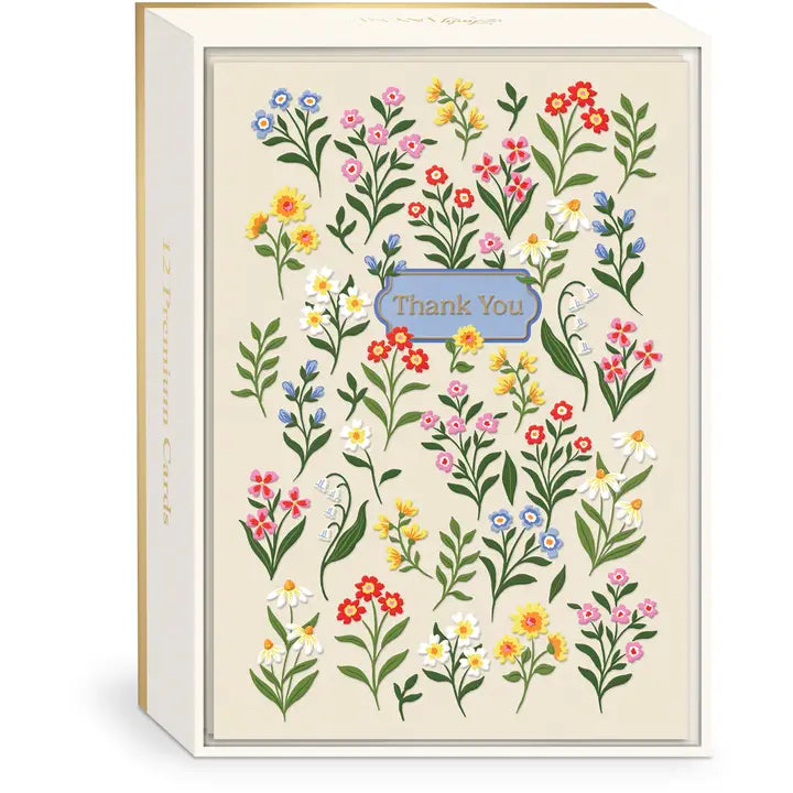 Thank You Floral Sprigs Notecard