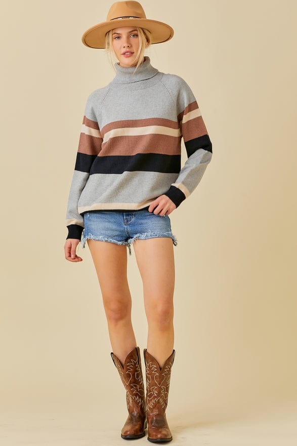 Main Strip Main Strip Color Block Turtleneck Sweater - Little Miss Muffin Children & Home