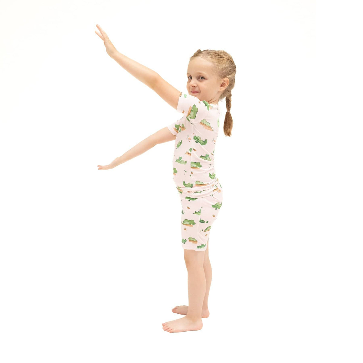 Angel Dear Angel DearAlligator Pink Loungewear Short Set - Little Miss Muffin Children & Home