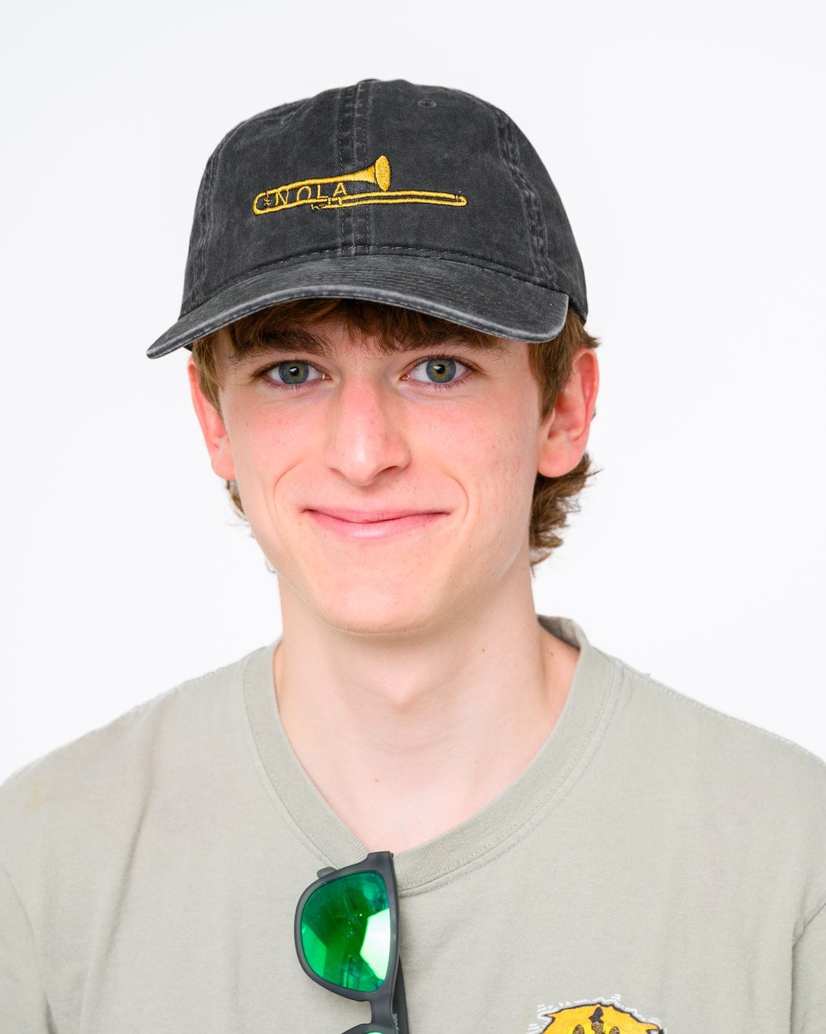 black trombone baseball cap