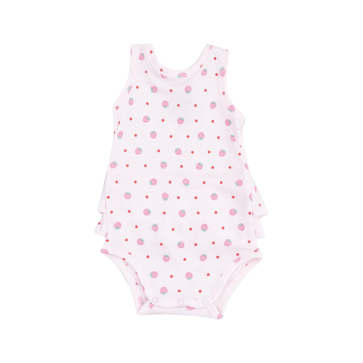 Angel Dear Angel Dear Strawberry Swiss Dot Ruffle Tank Bubble - Little Miss Muffin Children & Home