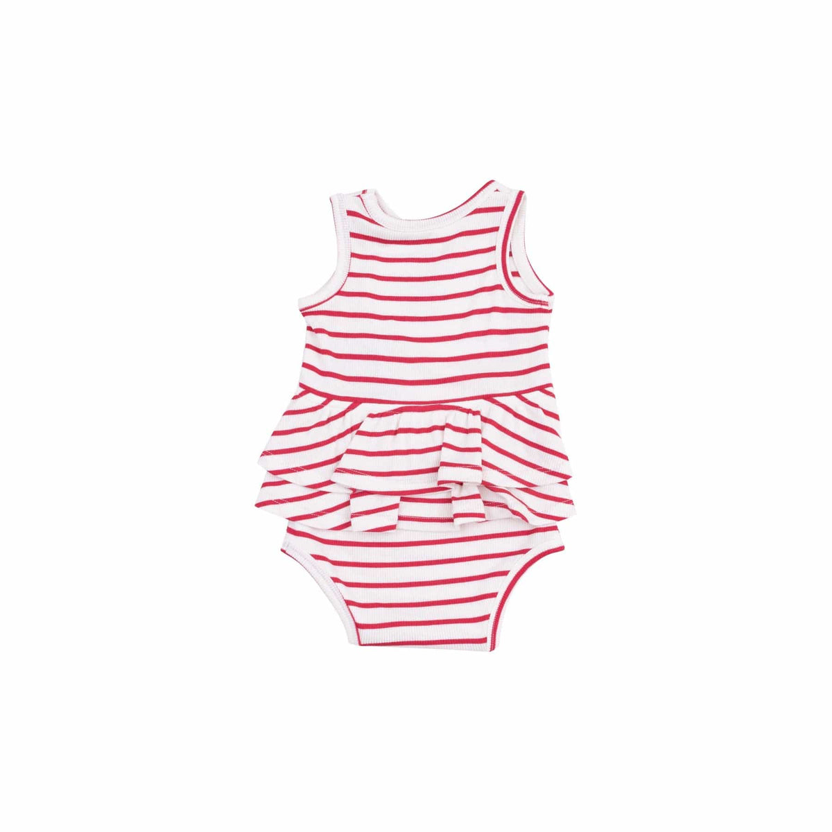 Angel Dear Angel Dear Stripe Vintage Red Ruffle Tank Bubble - Little Miss Muffin Children & Home
