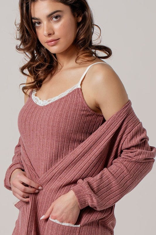 Fashion Week Calming Classic Pointelle Tank Top, Mauve - Little Miss Muffin Children & Home